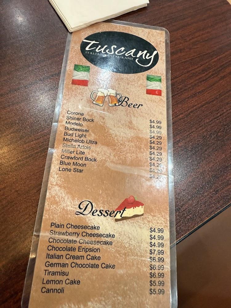 Tuscany Italian restaurant Menu image 4